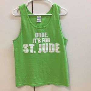 St. Jude lime green cotton tank top!
